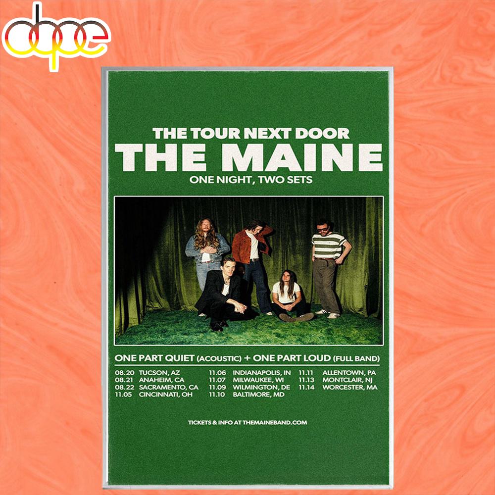 The Maine World Tour 2026 Poster Canvas The Maine World Tour 2026 Poster Canvas