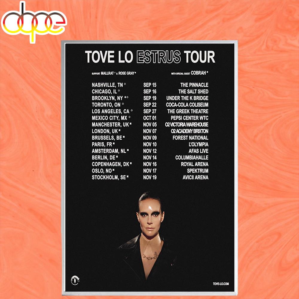 Tove Lo World Tour 2026 Poster Canvas Tove Lo World Tour 2026 Poster Canvas