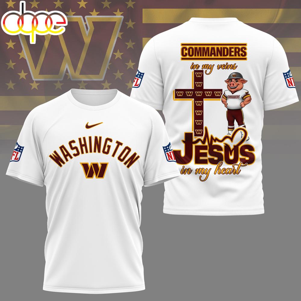 Washington Commanders Faith & Football 3D T-Shirt