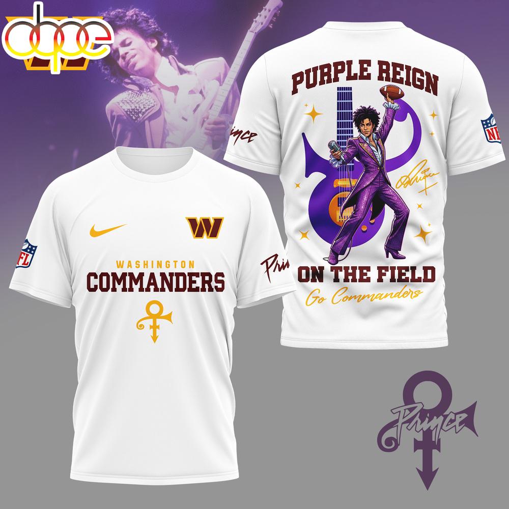 Washington Commanders NFL Prince Purple Reign Football 3D T-Shirt For Fans