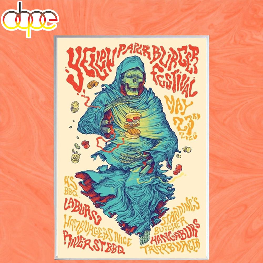 Yellow Paper Burger May 23 2026 Concert Los Angeles CA Poster Canvas Yellow Paper Burger May 23 2026 Concert Los Angeles CA Poster Canvas