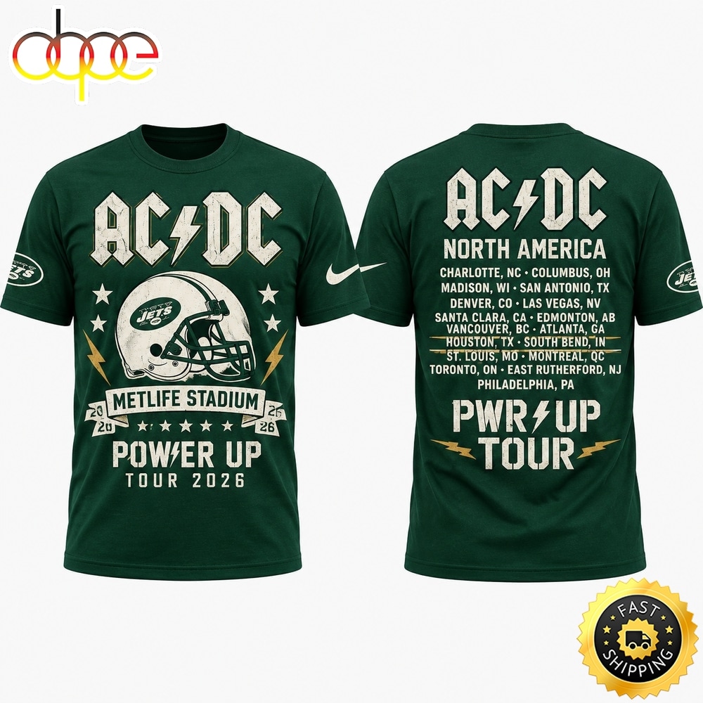 ACDC x New York Jets POWER UP TOUR 2026 T Shirt