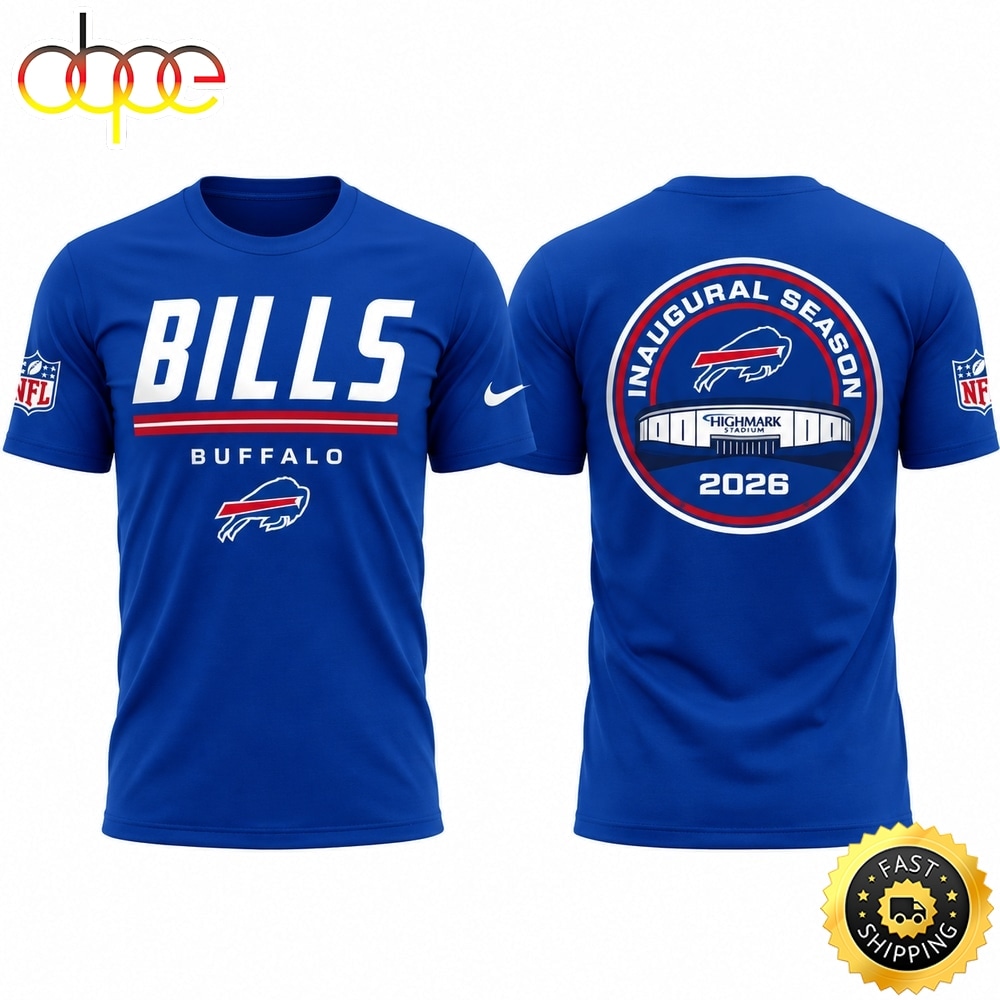 Buffalo Bills Inaugural Season 2026 Highmark Stadium Bills Mafia Blue T Shirt