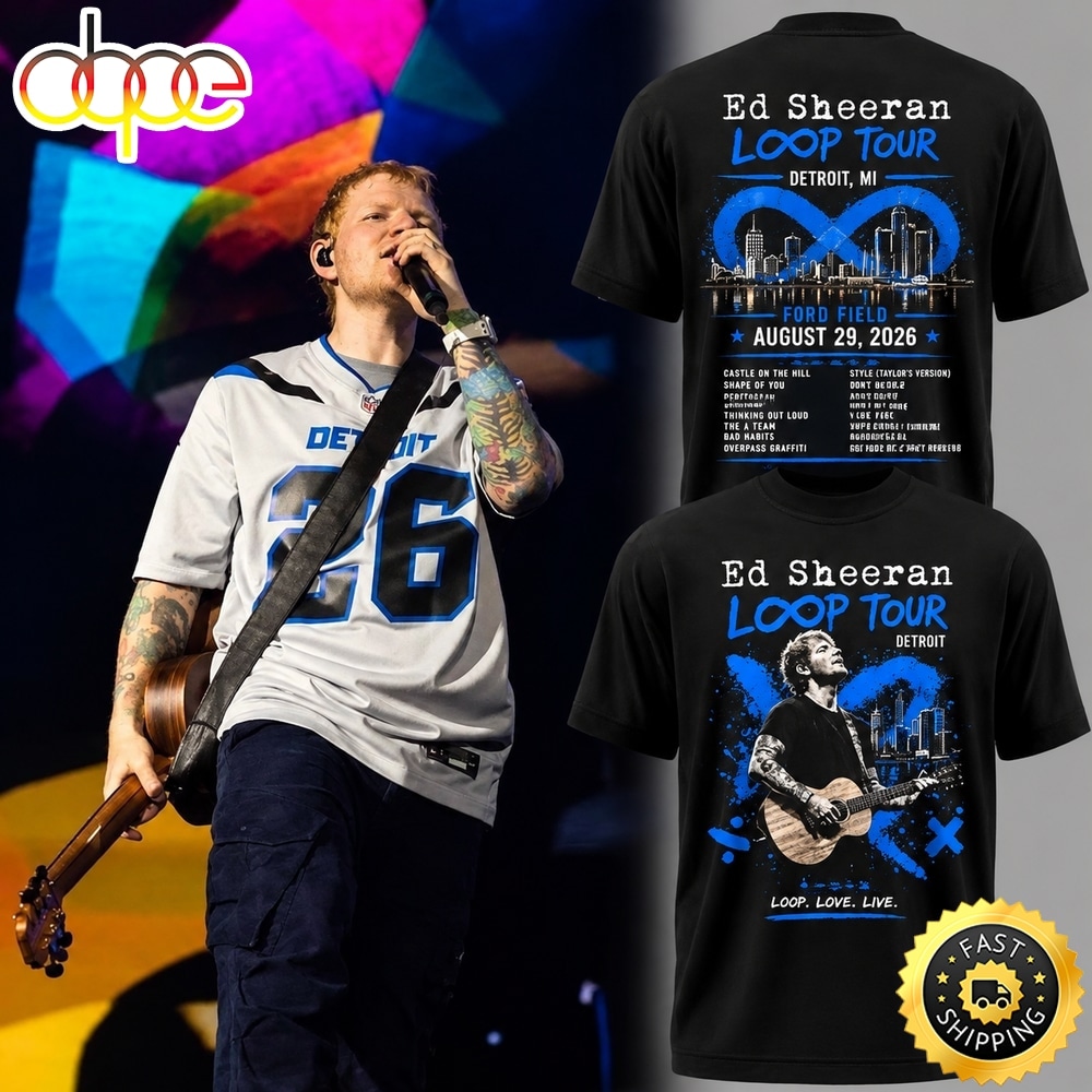 Detroit Lions x Ed Sheeran Loop Tour 2026 Loop Love Live T Shirt