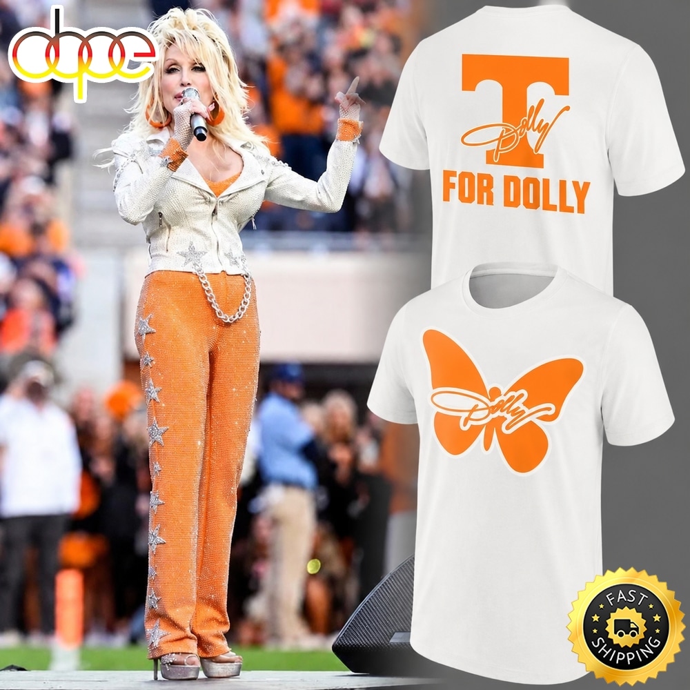 Dolly Parton off Tennessee Football For Dolly White T Shirt
