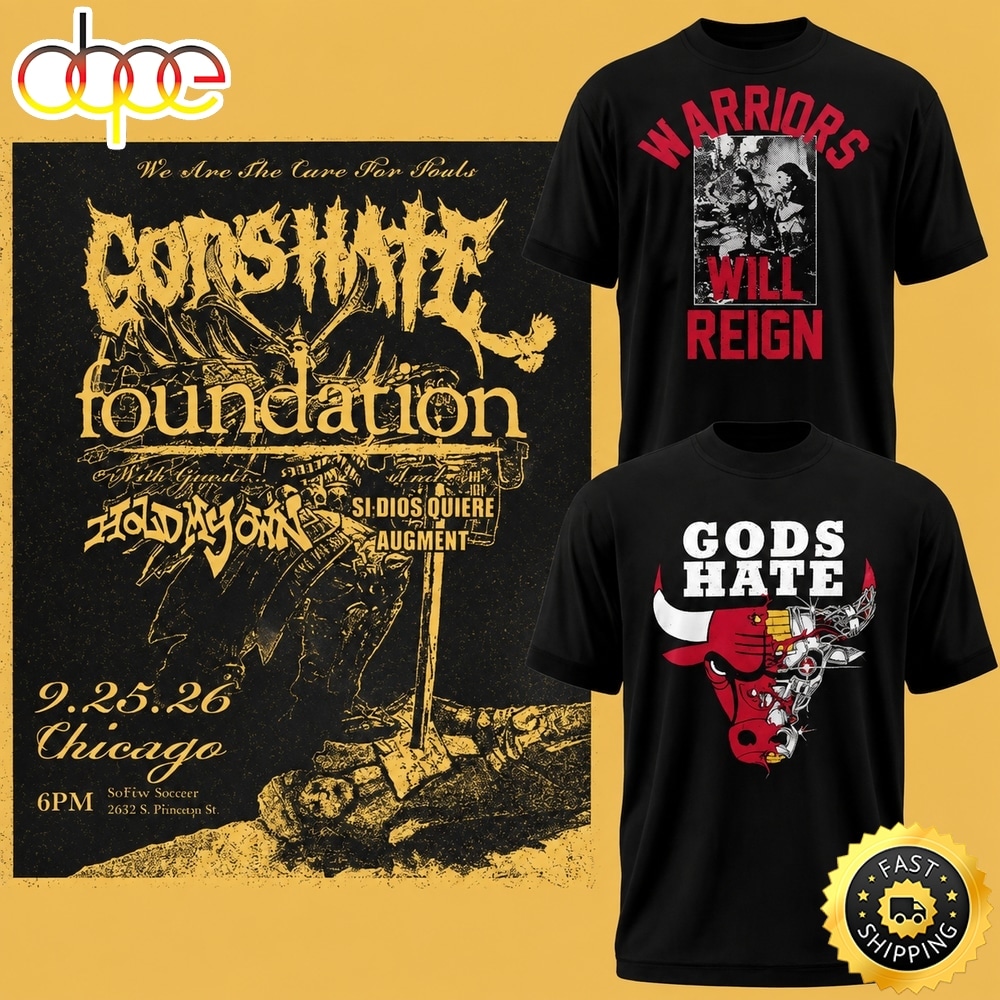Gods Hate x Chicago Bulls T Shirt