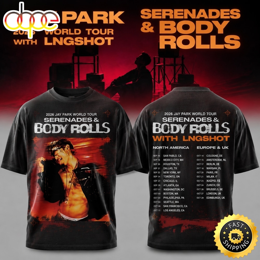 JAY PARK x LNGSHOT 2026 World Tour Serenades x Body Rolls New 3D Shirt