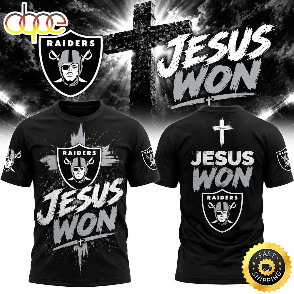 Las Vegas Raiders x Jesus Won 2026 Special New T Shirt