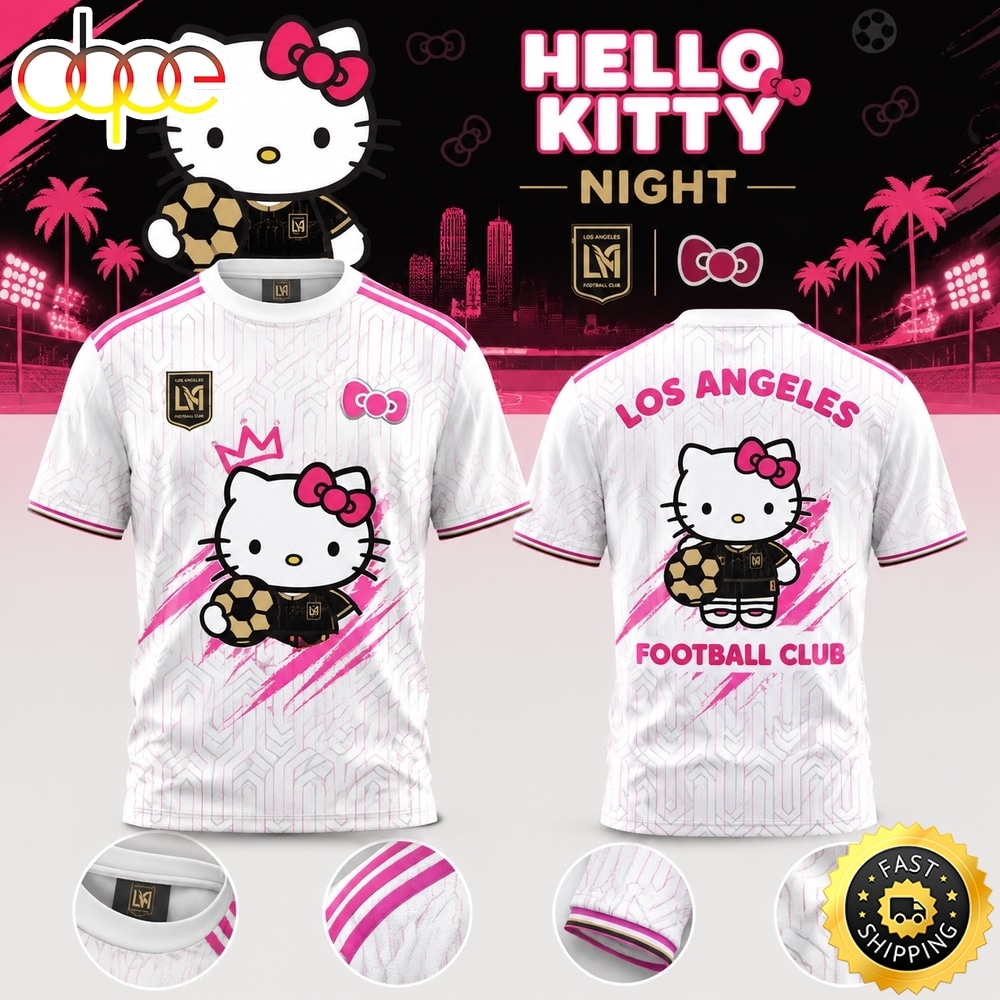 Los Angeles FC x Hello Kitty Night 2026 Special New White T Shirt