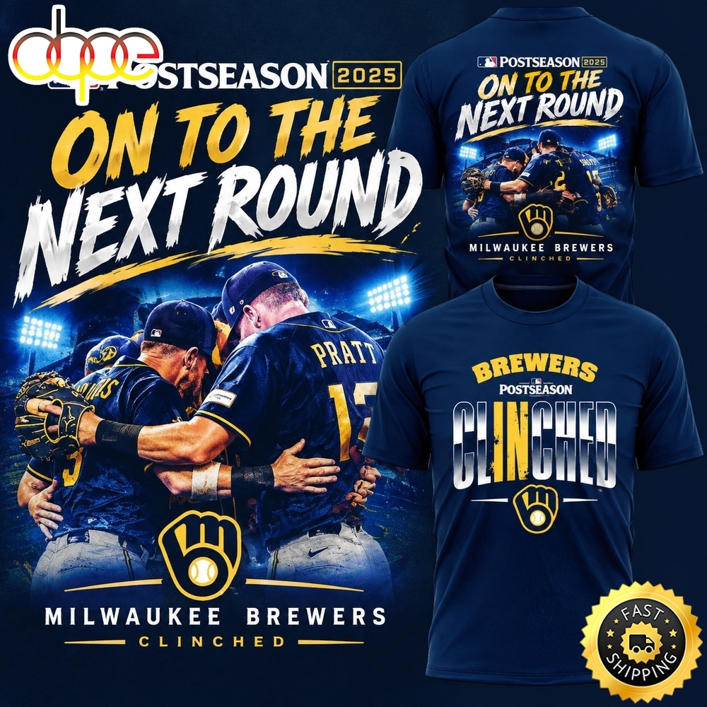 Milwaukee Brewers 2026 Postseason Clinched Win Our Way Graphic T Shirt