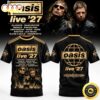 Oasis Live 27 The Band With The 3 Stripes Graphic Black T Shirt