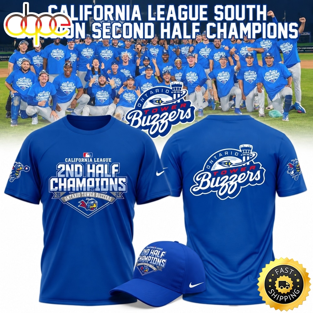 Ontario Tower Buzzers California League South Division Second Half Champions T Shirt
