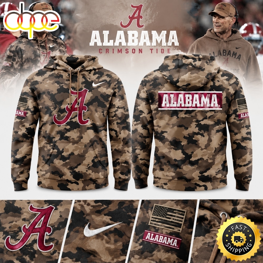 Alabama Crimson Tide 2026 Military Appreciation Camo Hoodie