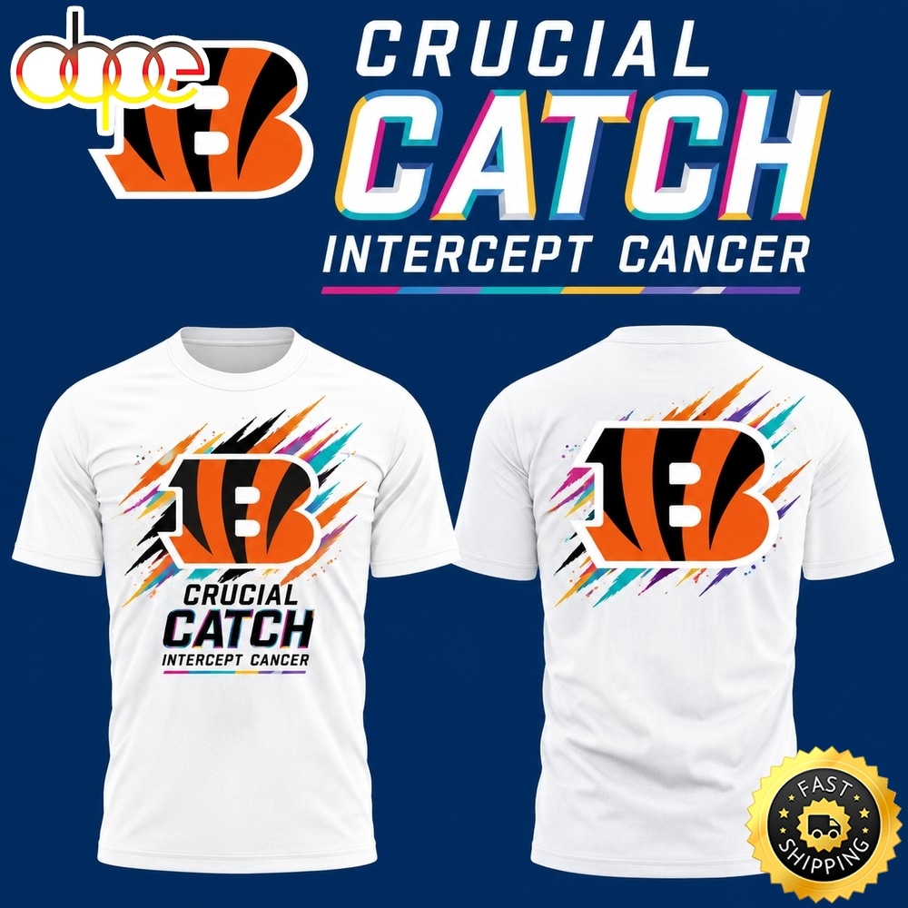 Cincinnati Bengals 2026 NFL Crucial Catch White T Shirt