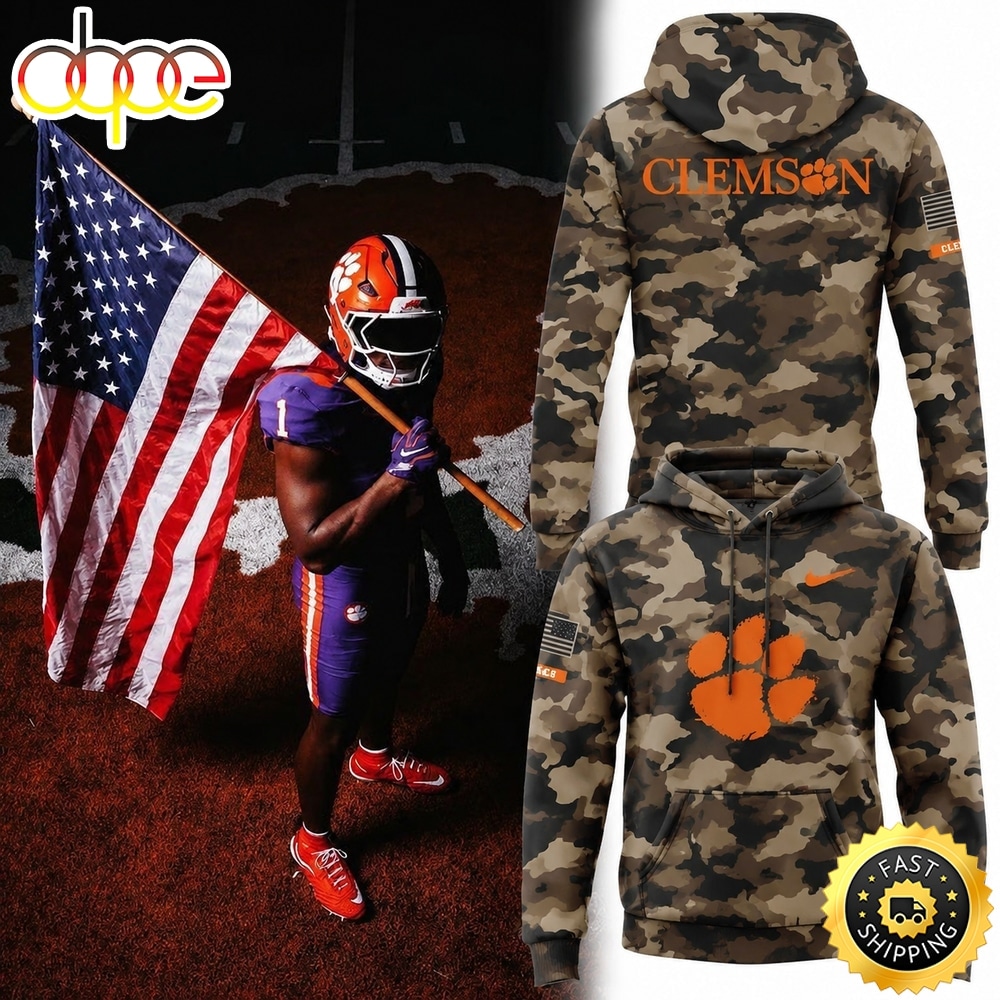 Clemson Tigers Military Appreciation 2026 Camo Hoodie