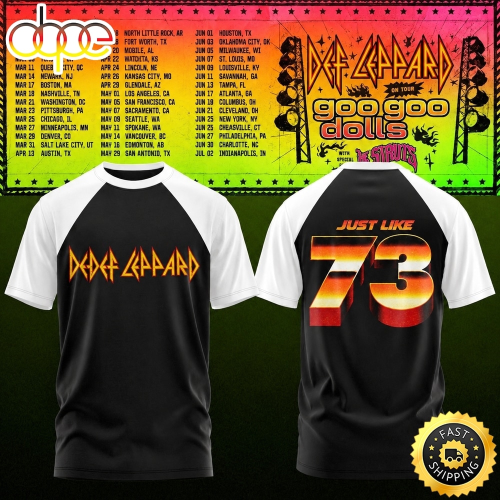 Def Leppard & Goo Goo Dolls Tour 2027 Limited Edition T Shirt