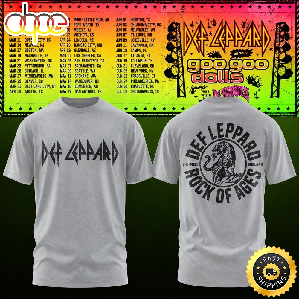 Def Leppard & Goo Goo Dolls Tour 2027 New Design T Shirt