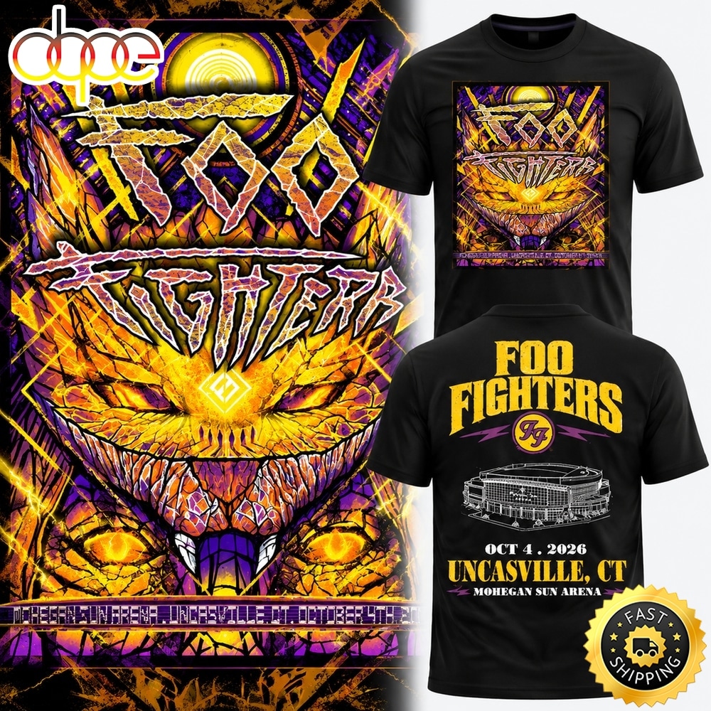 Foo Fighters Mohegan Sun Arena Uncasville CT 2026 Black T Shirt