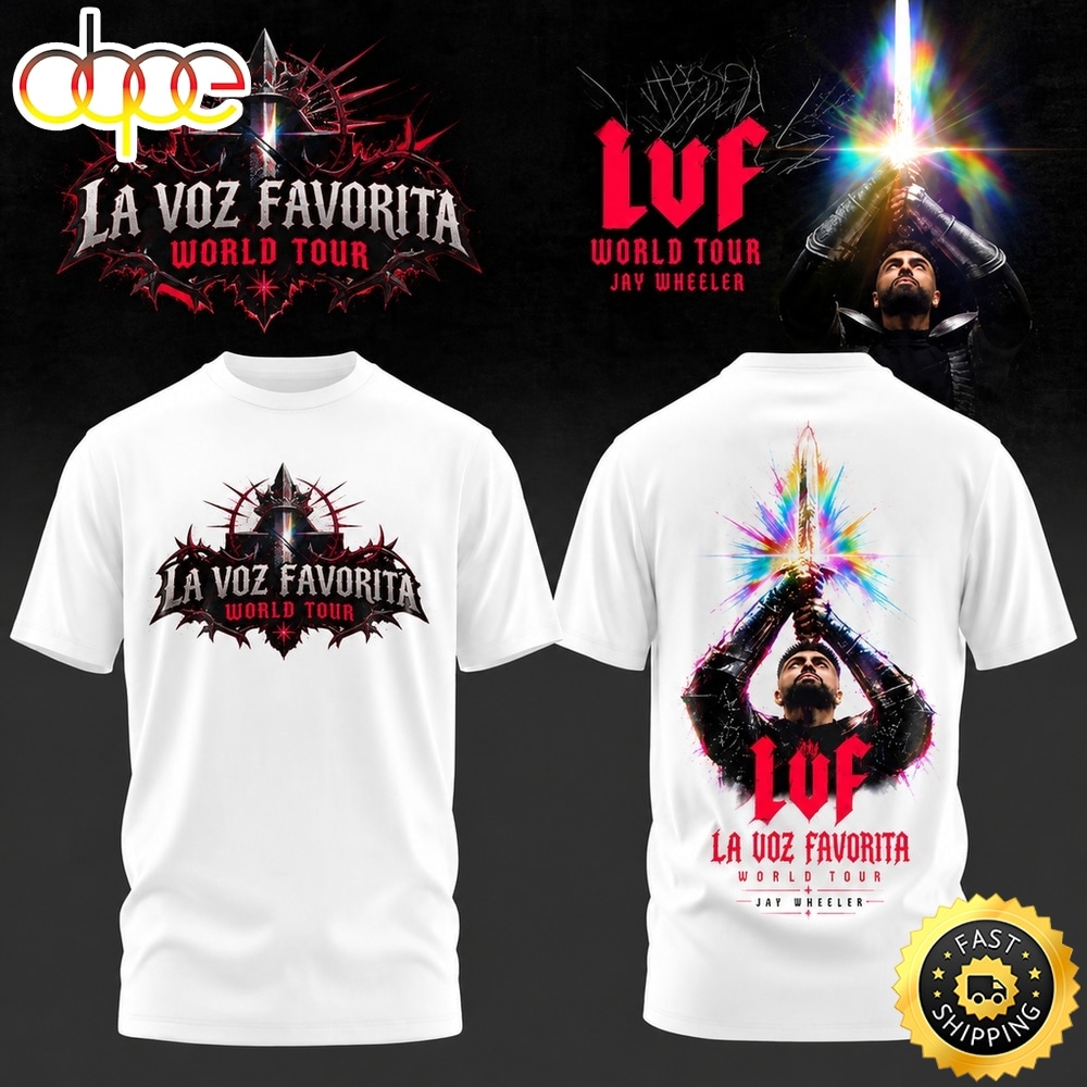Jay Wheeler La Voz Favorita World Tour White 3D Shirt