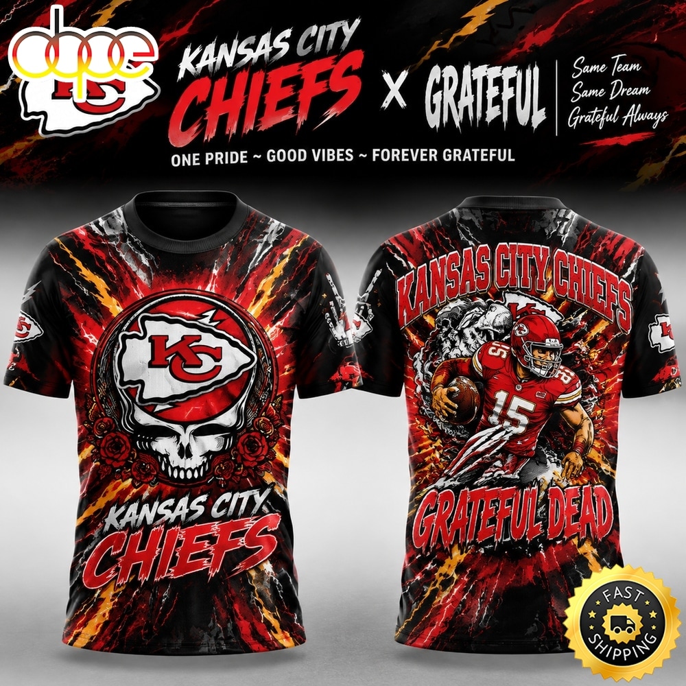 Kansas City Chiefs Grateful Dead Skeletons Shirt