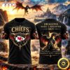 Kansas City Chiefs x Fourth Wing Night 2026 Dragons Make A Brighter Sky 3D Shirt Kansas City Chiefs x Fourth Wing Night 2026 Dragons Make A Brighter Sky 3D Shirt