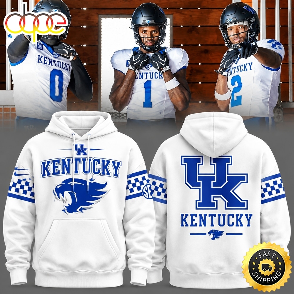Kentucky Wildcats Football 2026 White Hoodie