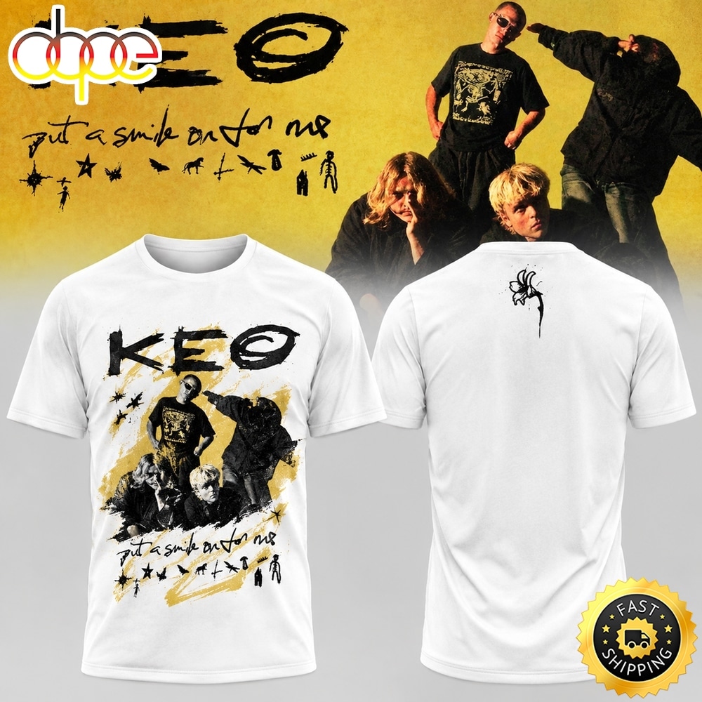 KEO Put A Smile On For Me Tour 2027 Signed White T Shirt