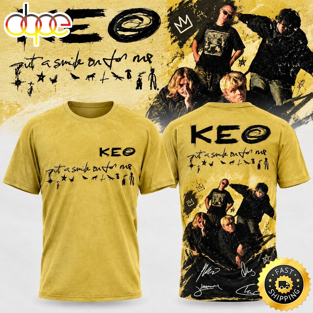 KEO Put A Smile On For Me Tour 2027 Signed Yellow T Shirt