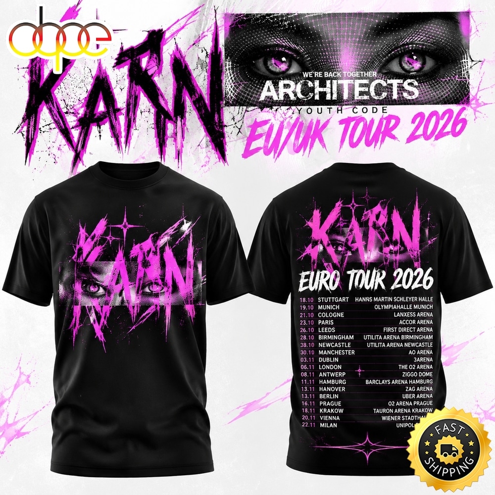 KORN EU UK Tour 2026 Limited 3D Shirt