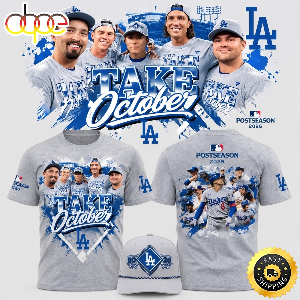 Los Angeles Dodgers Take October 2026 NL West Champions 3D Shirt