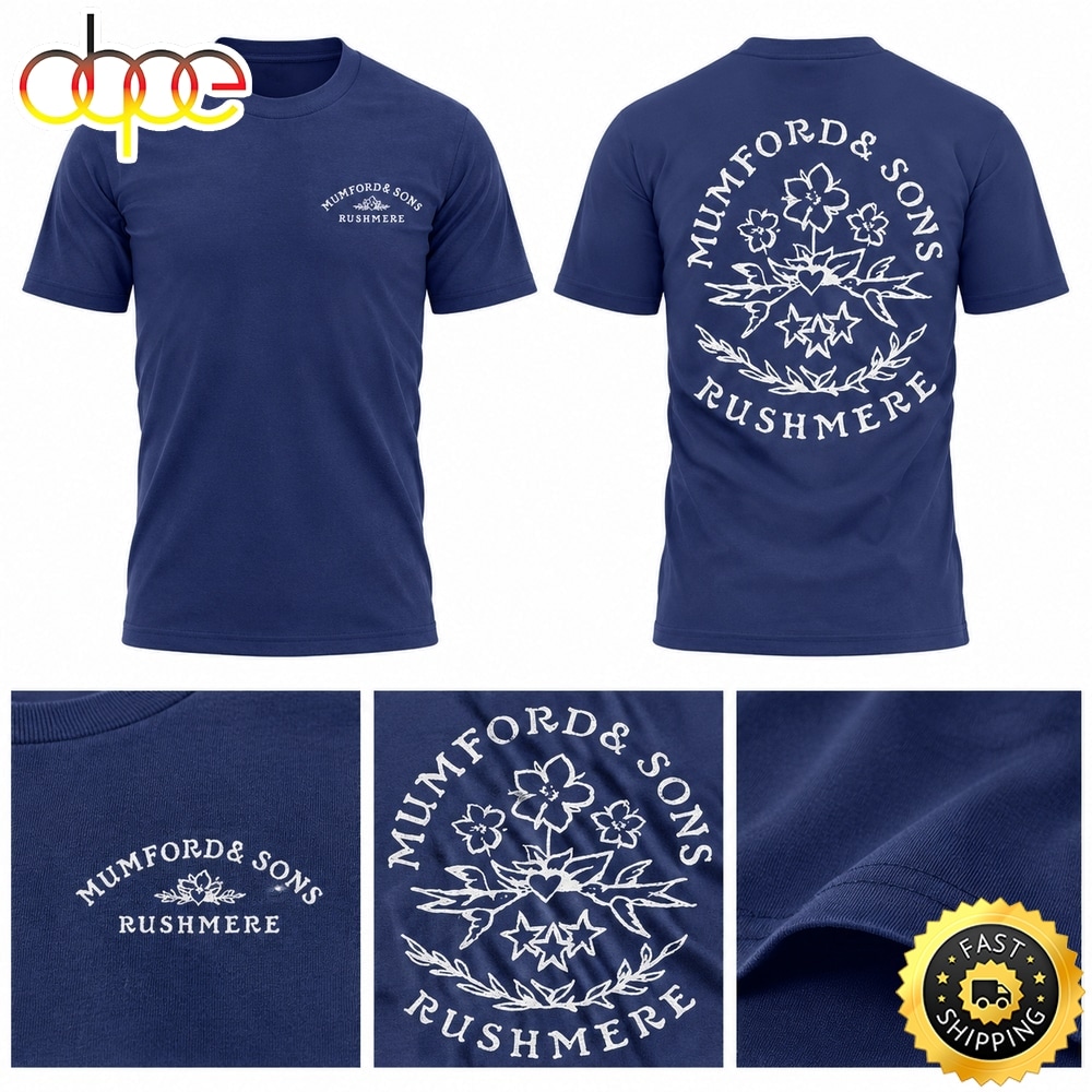 Mumford And Sons Prizefighter Tour 2026 Blue T Shirt