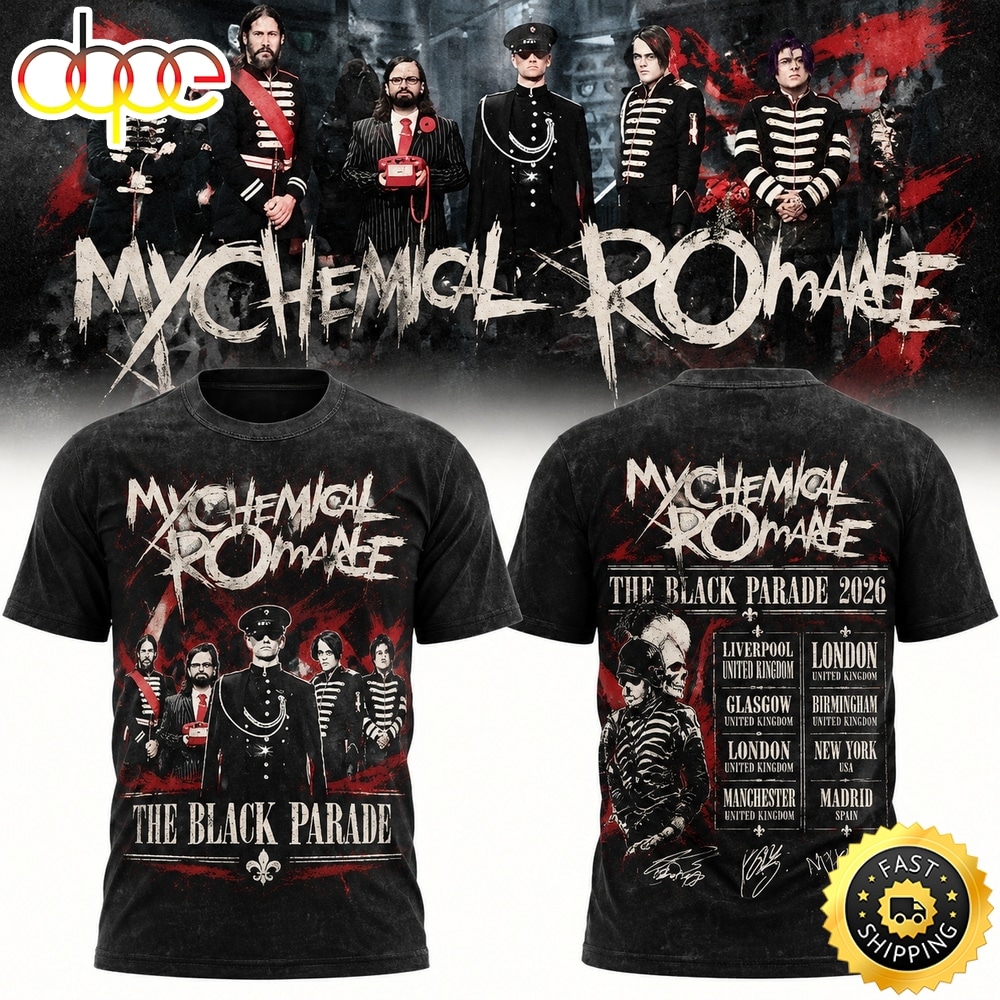 My Chemical Romance The Black Parade 2026 Tour T Shirt