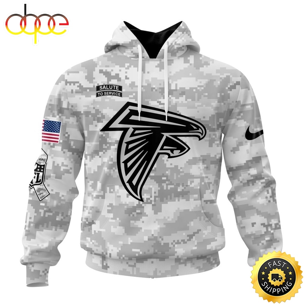 NFL Atlanta Falcons Arctic Camo Salute To Service 2026 Design Hoodie, T Shirt, Sweatshirt 1