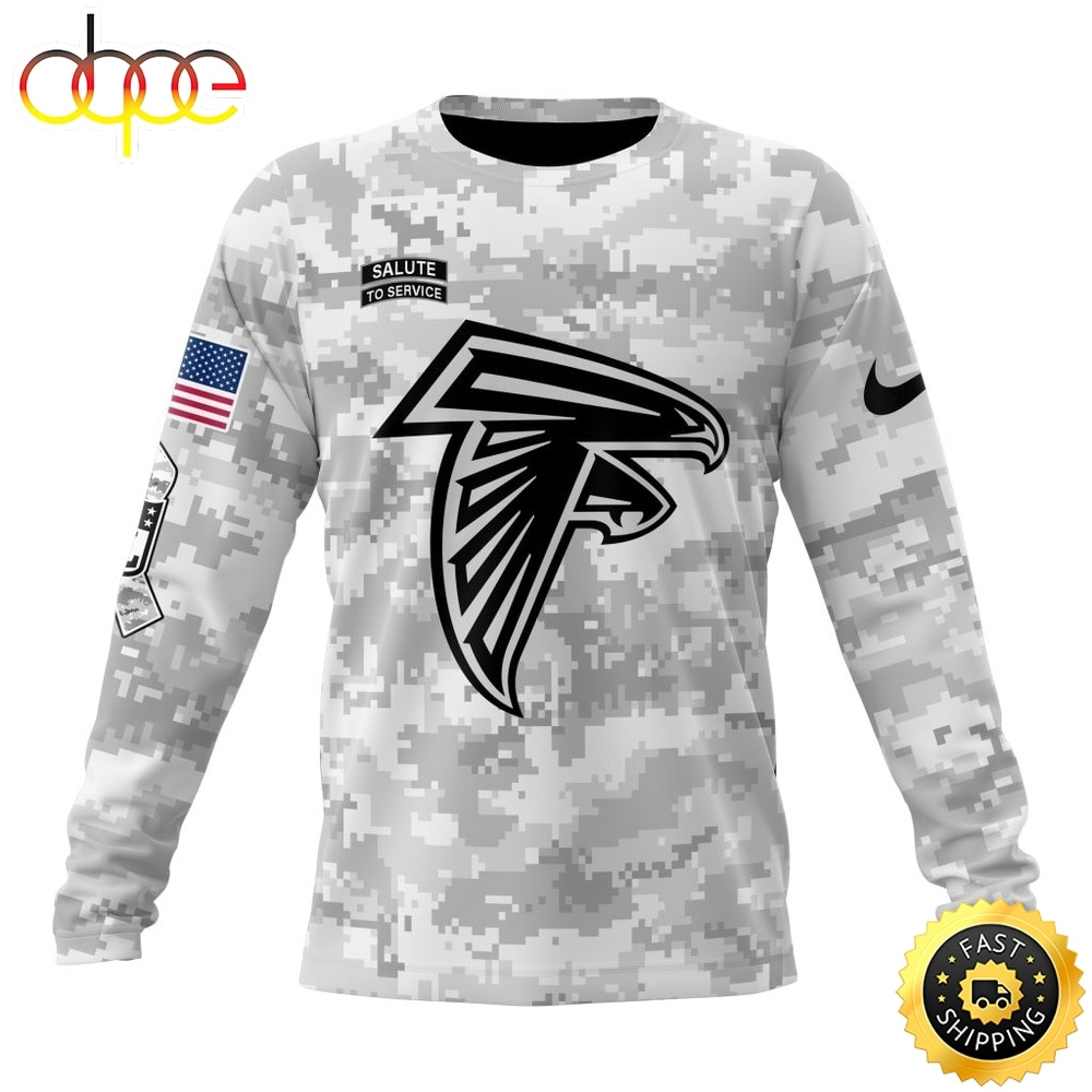 NFL Atlanta Falcons Arctic Camo Salute To Service 2026 Design Hoodie, T Shirt, Sweatshirt 2