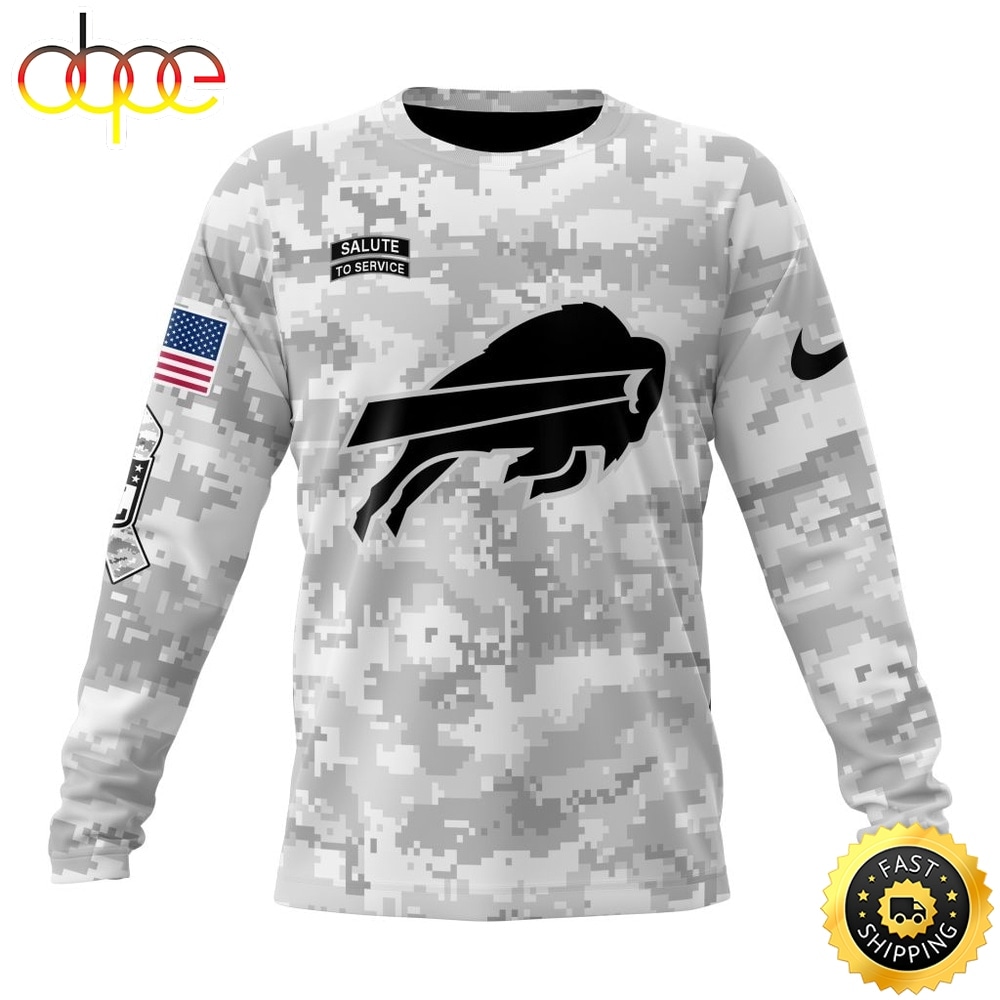 NFL Buffalo Bills Arctic Camo Salute To Service 2026 Design Hoodie, T Shirt, Sweatshirt 2
