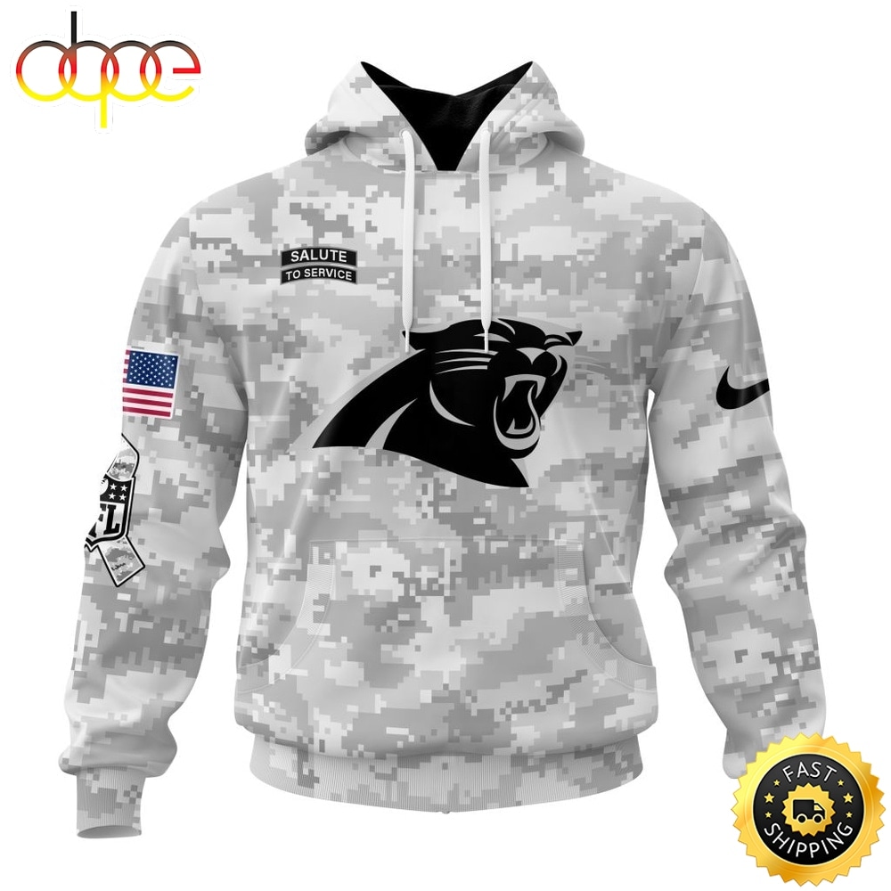 NFL Carolina Panthers Arctic Camo Salute To Service 2026 Design Hoodie, T Shirt, Sweatshirt 1