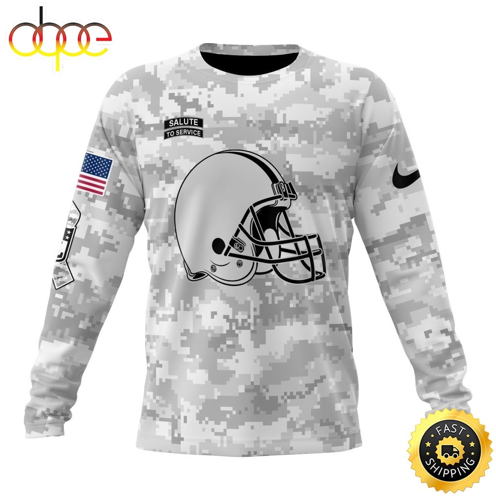 NFL Cleveland Browns Arctic Camo Salute To Service 2026 Design Hoodie, T Shirt, Sweatshirt 2
