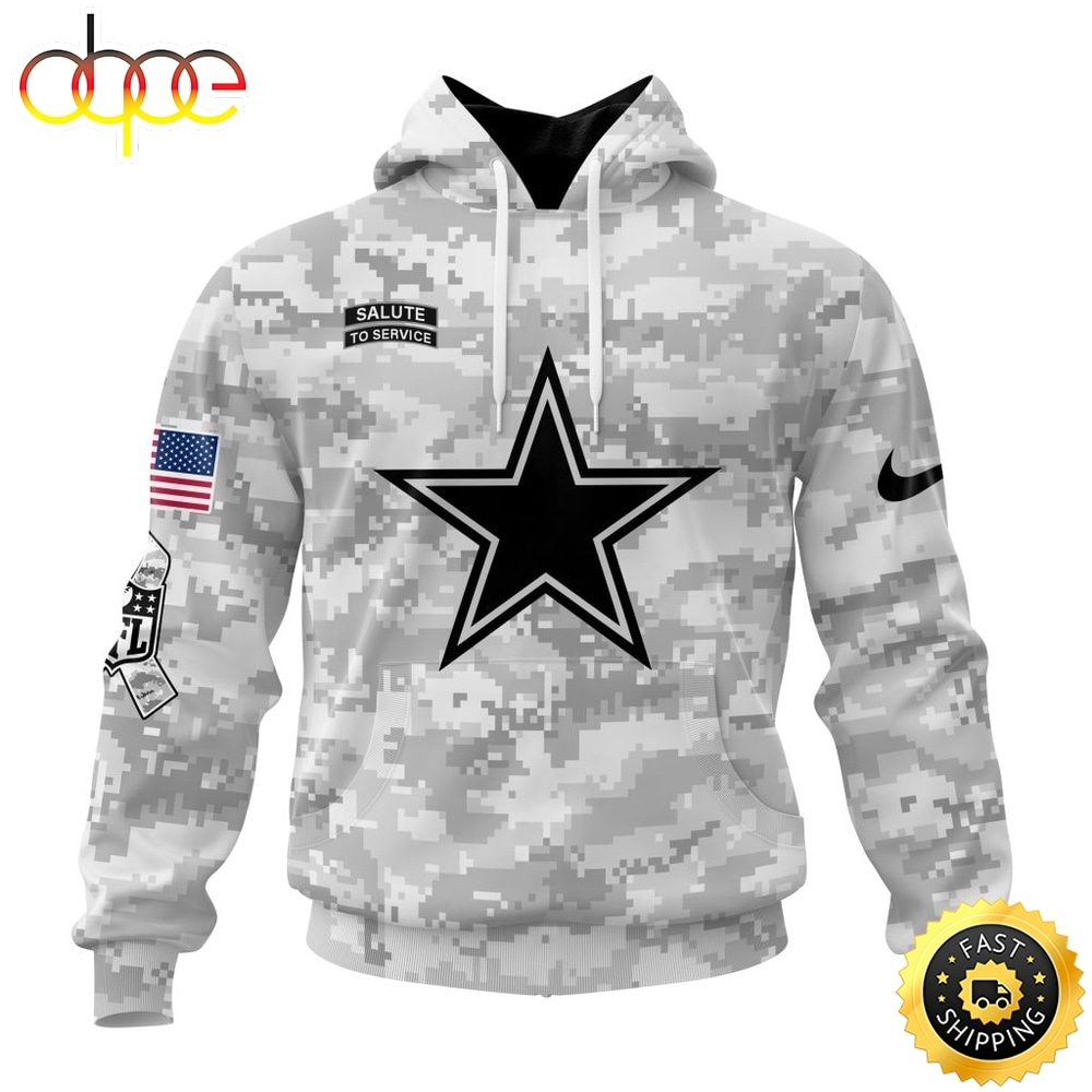 NFL Dallas Cowboys Arctic Camo Salute To Service 2026 Design Hoodie, T Shirt, Sweatshirt 1