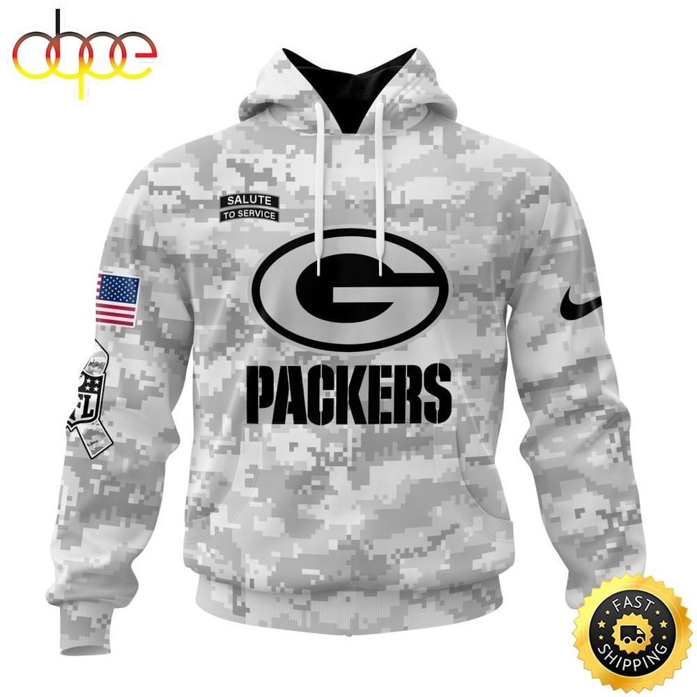 NFL Green Bay Packers Arctic Camo Salute To Service 2026 Design Hoodie, T Shirt, Sweatshirt 1