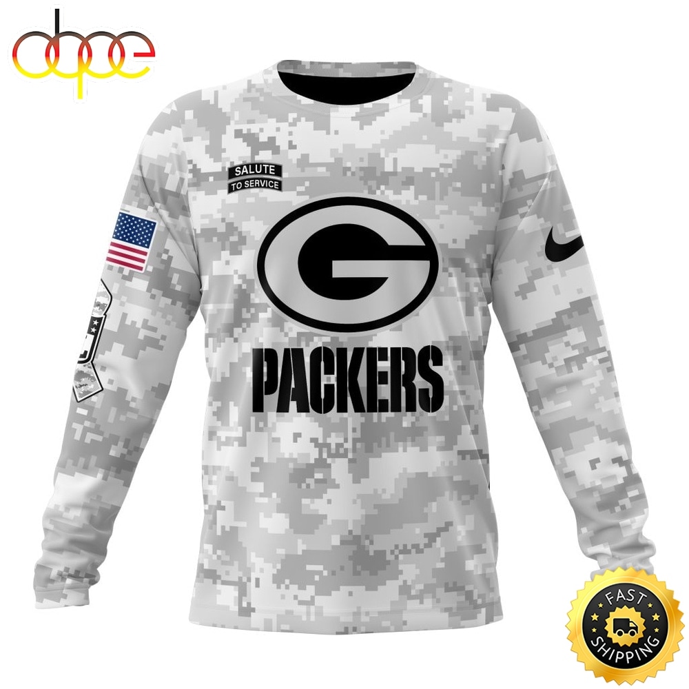 NFL Green Bay Packers Arctic Camo Salute To Service 2026 Design Hoodie, T Shirt, Sweatshirt 2