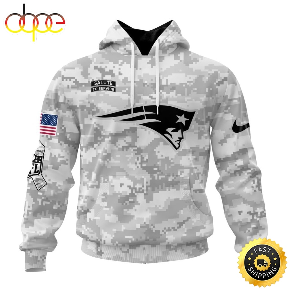 NFL New England Patriots Arctic Camo Salute To Service 2026 Design Hoodie, T Shirt, Sweatshirt 1