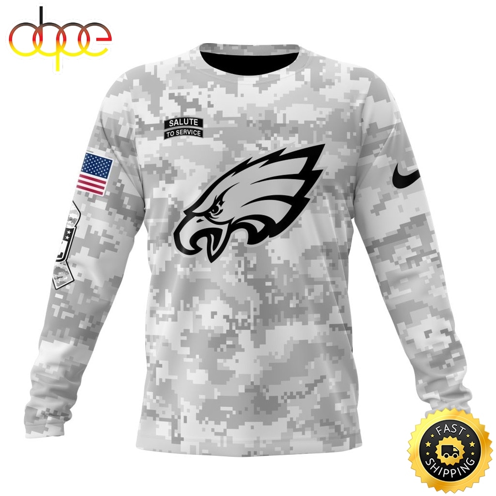 NFL Philadelphia Eagles Arctic Camo Salute To Service 2026 Design Hoodie, T Shirt, Sweatshirt 2