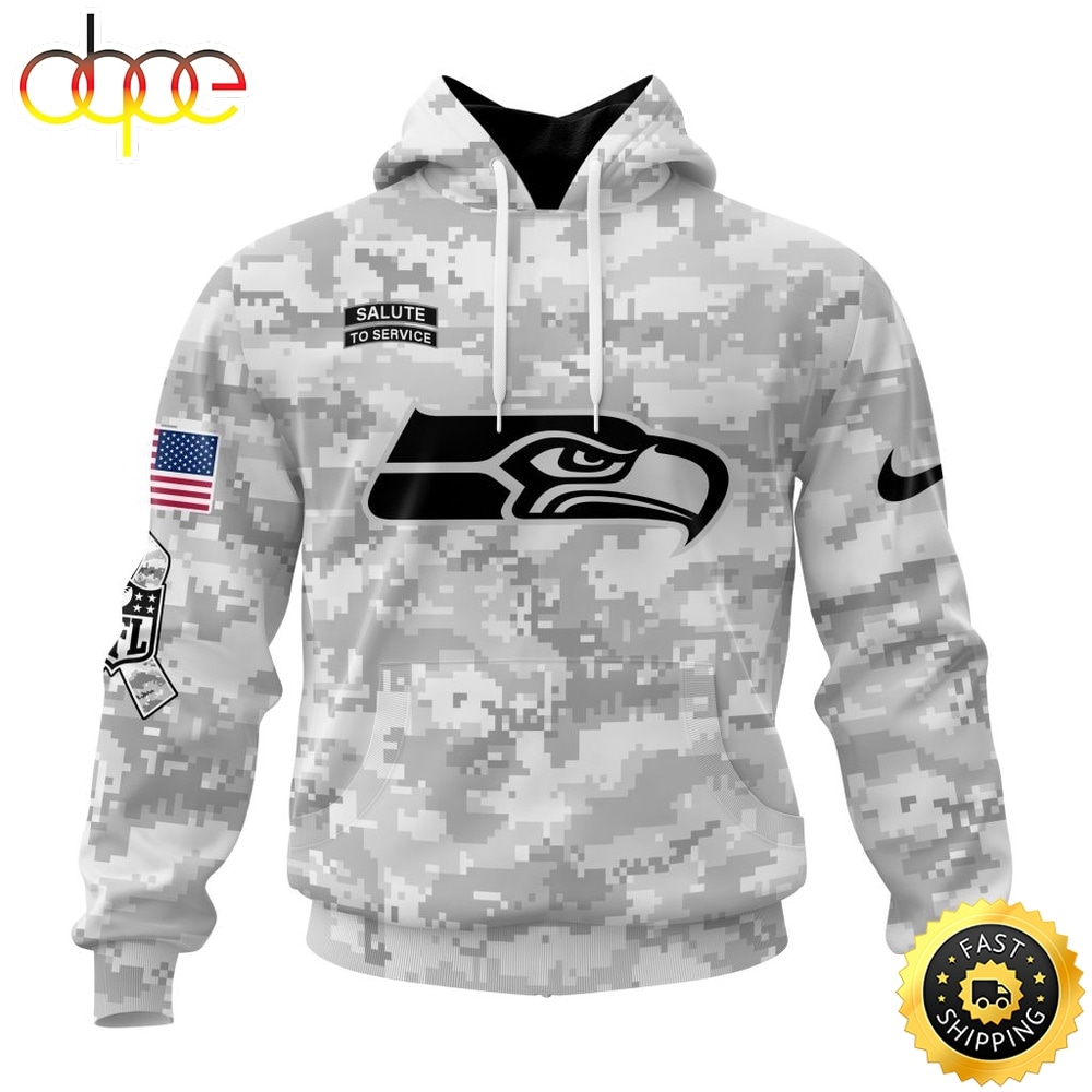 NFL Seattle Seahawks Arctic Camo Salute To Service 2026 Design Hoodie, T Shirt, Sweatshirt 1