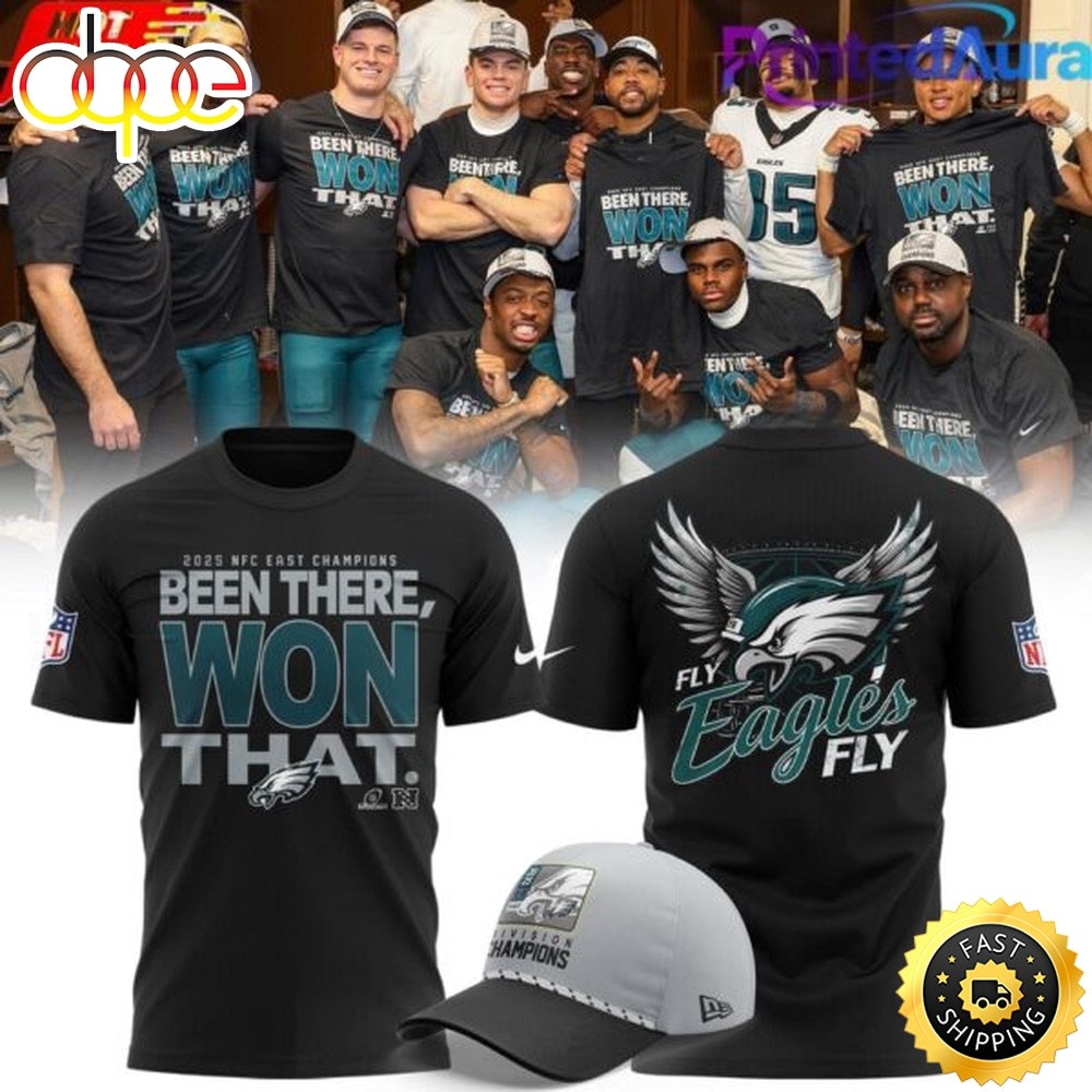 Philadelphia Eagles 2026 NFC East Division Champions Black T Shirt