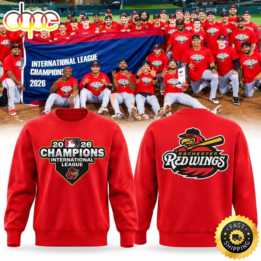 Rochester Red Wings International League Champions 2026 Red Sweatshirt