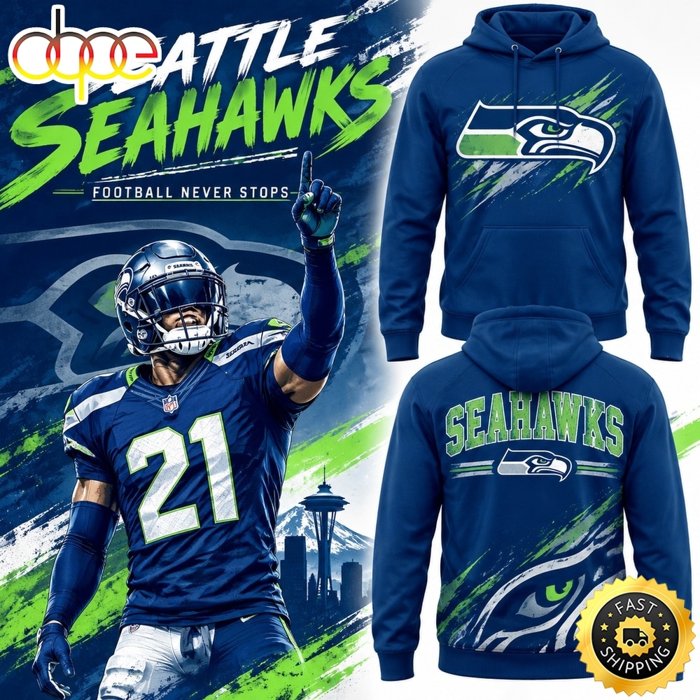 Seattle Seahawks Throwback 2026 Royal Blue Hoodie