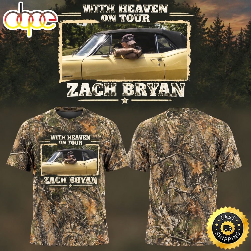 Zach Bryan x New England Patriots Concert 2026 Camo T Shirt